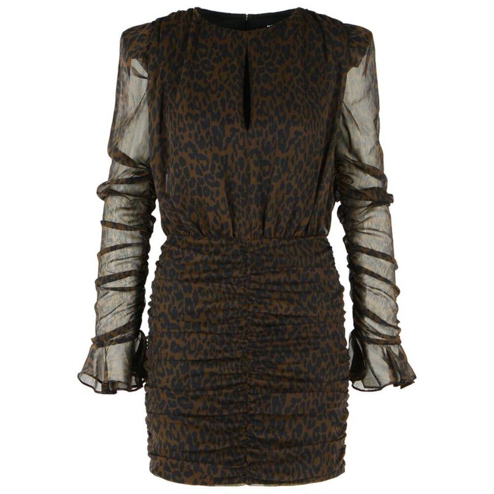 Rotate Brown Polyester Mini Dress Women